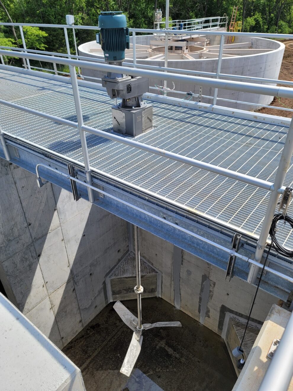 Mixtec agitator installed at a water treatment facility — MACWORX authorized Canadian distributor